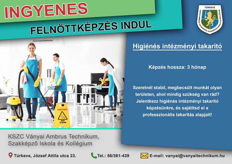 Higiénés intézményi takarító