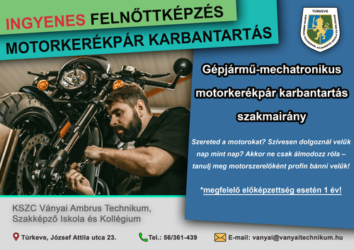 Gépjármű-mechatronikus motorkerékpár karbantartás szakmairány